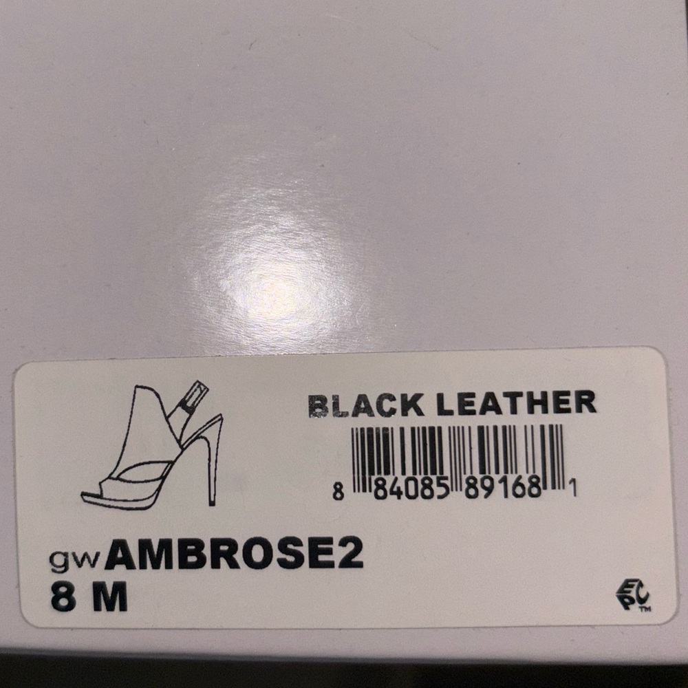 Guess Elegant Black Open-Toe Heels - Picture 8 of 9